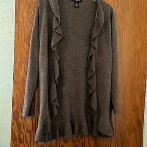 Susan Lawrence, Fly Away Cardigan, PL, brown, acrylic